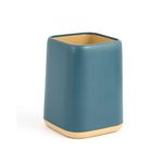 croselyu Simple Pen Holder Storage Pen Holder Makeup Brush Vase Brush Pot Cute Pen Holder Desk Decoration,1 PCE (Blue,Ordinary)