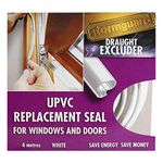 Stormguard Replacement Rubber UPVC window door gasket seal draught proofing excluder (6 Meters, White)