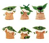 Trunkin Baby Yoda Doll Gift Toys 2-2.4 inch Mandalorian Yoda Baby Action Toys 6PcsSet Star Wars Yoda Figures Figurines Model B