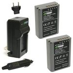 Wasabi Power KIT-BTR-BLN1-LCH-BLN1-01 Battery and Charger for Olympus BLN-1 (Gray)