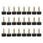 24pcs Heel Cap Set, High Heel Tips Replacement Protectors, Non Slip Shoe Repair Tip Taps, Heel Dowels Protector, Black, 13x13mm