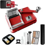 VOXORA Manual Cigarette Rolling Machine – Makes 8mm Diameter Cigarettes,Cigarette Machines with Lever Action, Manual Tobacco Rolling Machine with Case, Tobacco Tray & Cleaning Kit (red)
