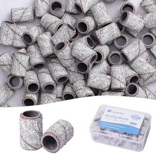 GazePlus 100 Pcs Sanding Bands for Nail Drill with 3/32” Zebra Disposable Sanding Band 60 X Coarrse Grit for Nail Drill Set Acrylic Nails Gel Manicure & Pedicure