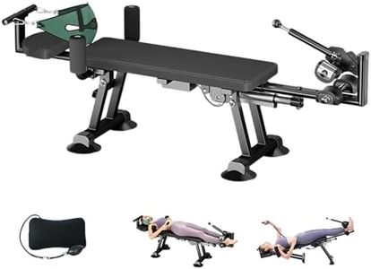 Fitness Full Body Stretching Table, Space-Saving Portable Back Stretcher Machine for Home(Electric -Gao- Black)