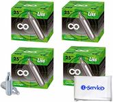 Number 1 In Service Liss CO2 Cartridges for Airsoft Gun - 12 Gram C02 Cartridge for use with Guns, Air Soft Pistol, Paintball Gun, Bulk Pack with Number 1 in Service Tissue Pack - 100 Pack