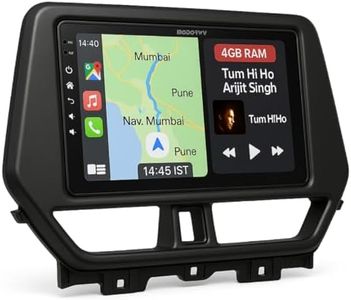 Modorwy Original 9” QLED Car Media Player with Car Play & Android Auto | Android Stereo OS 13 | 4GB+32GB | Free AHD Camera | Frame Compatible with Maruti Fronx(1 Year Replacement Warranty)