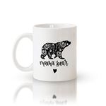 Pink Positive Mama Bear Gifts for Mother Mummy Mug | from Daughter Mother's Day Presents | Best Mom & Mother Birthday Mug for Step Moms & Mam