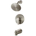 Tub Shower Faucet Set with Valve, WRISIN Shower Faucets Sets Complete Brushed Nickel, Tub and Shower Trim Kit with 6 Inch High-Pressure Rian Shower Head