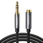 UGREEN 3.5mm Extension Cable 6.6FT Stereo Audio Auxiliary Jack Extender Lead Headphone Aux Extension Cord Male to Female Compatible with Headset Car TV PC MP3 Player Speaker Home Studio (2M)