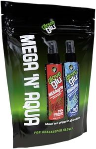 gloveglu Men's MEGA + Aqua Bundle Bag Megagrip Aquagrip 120ml Bottle Improve Goalkeeper Glove Grip