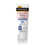 Neutrogena Pure & Free Baby Mineral Sunscreen Lotion with Broad Spectrum SPF 50 & Zinc Oxide, Water-Resistant, Hypoallergenic & Tear-Free Baby Sunscreen, Paraben-Free, Dye-Free, 3 fl. oz Pack of 3