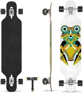 Skatro Drop Through Longboard Skateboard Freeride – Comprend T-Tool