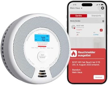 X-Sense WLAN-Rauch- und Kohlenmonoxidmelder mit austauschbarer Batterie, intelligenter Kombinationsmelder, kompatibel mit der X-Sense Home Security-App, SC07-WX, 1 Stück