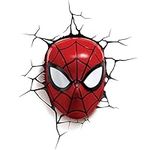 3D Light FX 816733002224 Spiderman Marvel Spider Man Mask 3D Wall Light, Plastic, Red