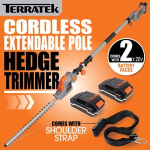 Terratek 20V Cordless Hedge Trimmer – Lightweight Garden Tool