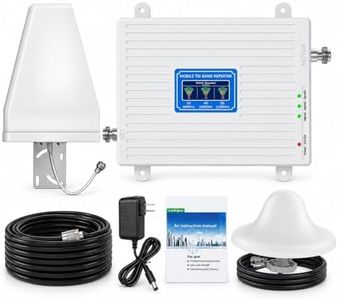 Tri-Band Cell Phone Signal Booster 850/1700/1900MHz – 2G/3G/4G - GSM, UMTS, LTE Mobile Amplifier Repeater for Home, Up to 1614ft² Coverage, Full Kit with US Plug Adapter - U.S. Signal Standards