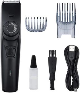 ZEAPLUFE Battery Powered Beard Trimmer For Men,Professional Beard Trimmer For Man With 4 Trimming Combs, 45 Min Cordless Use, Trimmer For Private Parts,Pubic Hair Trimmer