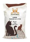 Excite Bites Ball Shape Bentonite Clumping Litter Sand for Cat | Cat Potty Sand with Lemon Scent | Cat Litter Sand 25kg | Cat Sand Litter Bulk Bora | Cat Accessories