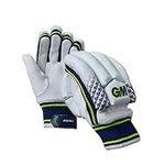 Gunn & Moore GM Cricket Batting Gloves, Prima, Fluro Yellow/Blue. Extra Small Junior Right Handed, 1 Pair, 51682321