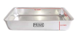 Prime Bakers and Moulders Aluminium Deep Baking Oven Tray, 2 kg, Silver.