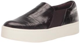 Vince Women's Warren Slip on Platform Sneaker, Plum Wine Croco Leather, 9 UK