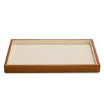 Oirlv Wooden Jewellery Tray Jewellery Display Tray for Organiser Necklace Ring Bracelet (Empty Tray -White)