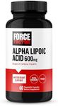 FORCE FACTOR Alpha Lipoic Acid 600mg Capsules, Antioxidants Supplement, ALA Supplement for Cardiovascular Support and Cellular Health, Vegan, No Gelatin, 60 Vegetable Capsules