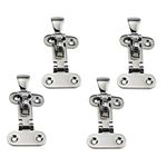 Four PACKS Marine grade 316 Stainless Steel Anti-Rattle Lockable Hold Down Clamp Latch