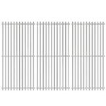 GFTIME 16 7/8" x 9 5/16" 68763 Replacement Stainless Steel Cooking Grates for Charbroil 463436215, 463436214, 463436213, 463420508, Kenmore & Master Chef Gas Grill Models, Set of 3