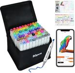 AEDAGA 80 Colours Alcohol Markers with Free APP for Colouring, Alcohol Pens for Anime,Manga,Drawing,Sketching,Graffiti and Calligraphy, Art Supplies for Adults and Kids