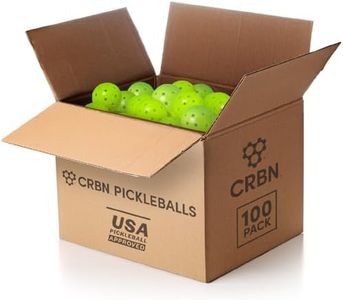 CRBN C40 Pickleball Balls 100 Pack - Outdoor Pickleball Balls - Built for Durability & Precision - Roto-Molded 1-Piece Design