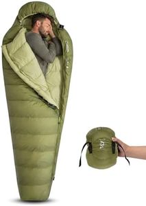 ATEPA 700FP Down Backpacking Sleeping Bag, Ultralight Lightweight, Green | RDS Down Insulation, ISO Limit 35°F, Recycled 15D Nylon Shell, Ultralight Mummy Design, Backpacking Camping Hiking
