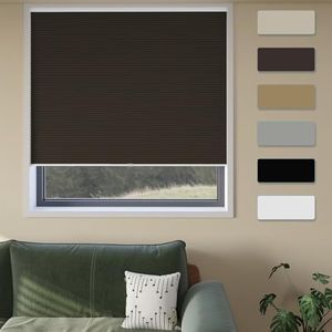 MYshade Cordless Cellular Window Shades No Tools No Drill Blackout Blinds for Indoor Windows Size 55" Wide X 72" Height Taupe Room Darkening Window Blinds for Bedroom, Bathroom, Kitchen, Living Room