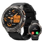 KOSPET Smart Watch for Men, 60 Days Extra-Long Battery, 5ATM IP69K Waterproof for Swimming, Rugged Military Full Metal Body Smartwatch, 1.43”AMOLED HD Display AI Voice Watch for Android iOS Black