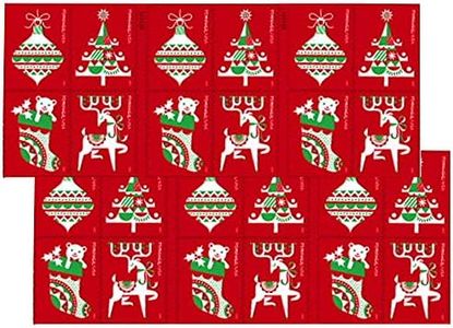 Holiday Delights Forever Postage Stamps 2 Books of 20 First Class US Postal Christmas Celebrations Wedding Anniversary Party Traditions (40 Stamps)