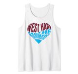 The Hammers Heart - West Ham Fan Typography Design Tank Top