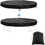 Trampoline Cover, 12 Ft Round Trampoline Rain Snow Sun Shade Protective Cover Oxford Cloth Tear-Resistant Outdoor Yard Playground Winter Trampoline Canopy Weather Cover, Easy to Install