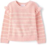 The Children's Place Baby Girls' and Toddler Sweater, Fuzzy Pink Ruffle