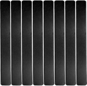 ABBECIAO 3/4" x 7" x 0.05" Anodized Aluminum Engravable Bracelet Blanks Metal Engraving Blanks for DIY Cuff Bracelet Making Jewelry Crafts Supplies (Pack of 12) Black