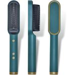 Dustex Hair Straightener Comb For Women & Men, Hair Styler Machine Brush/Ptc Heating Electric Straightener With 5 Temperature Control (Multicolored)
