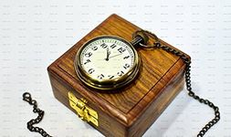 World Of Vintage Antique Look Brass Globe Pocket Watch 2" Unique Gift