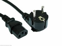 Aiwa Compatible Power Cable IEC Female to European Schuko , 1.8 Meter , Kettle lead for Printers, Copiers, TVs, for Samsung, for Toshiba, Panasonic, Acer, HP,