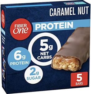 Fiber One Chewy Protein Bars, Caramel Nut, Protein Snacks, 1.17 oz, 5 ct