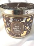 Bath & Body Works, White Barn 3-Wick Candle w/Essential Oils - 14.5 oz - 2021 Christmas Scents! (Hot Cocoa & Cream)