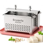 Tufu Press 304 Stainless Steel Tofu & Cheese Press - Quick Water Removal in 10-30 Mins - Perfect for Silken, Firm, or Extra Firm Tofu - BPA Free & Dishwasher Safe (L)