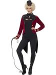 Smiffys Ringmaster Costume, Red with Jacket, Collar & Mini Top Hat, Circus Fancy Dress, Adult Dress Up Costumes