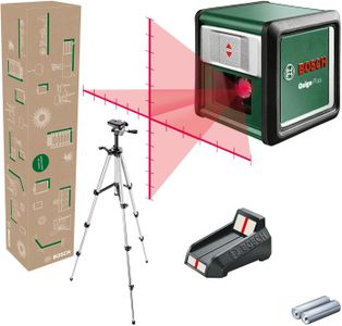 Bosch Quigo Plus Cross Line Laser Level with Tripod – Easy Alignment