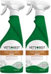 Vet's Best Flea Tick and Mite Flea Treatment Spray for Dogs | Plant Based Formula, 500 ml (Pack of 2)