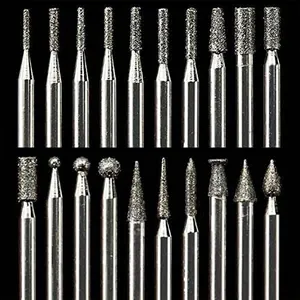Woodriver Complete 20 Pc Carving Burr Set 3/32" Shank