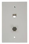 Leviton 40258-W Standard Telephone Wall Jack, 6P6C X F, White